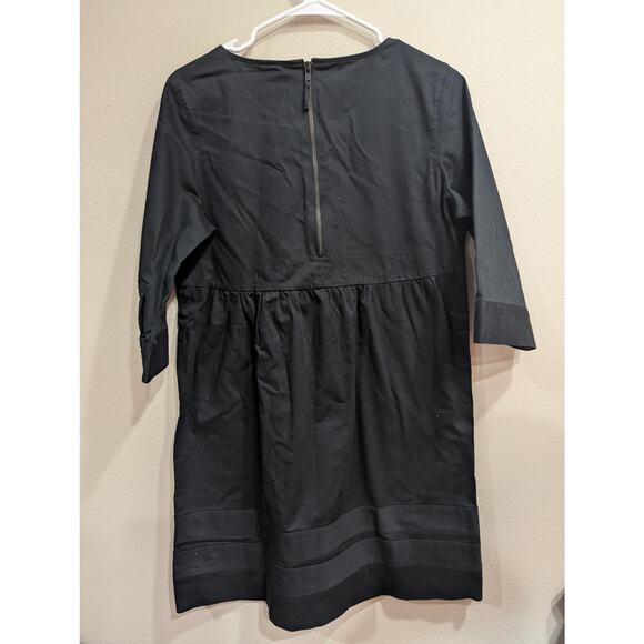 Women's Gap black linen summer dress w/ 3/4 length sleeves & pockets size 10 - Picture 5 of 9